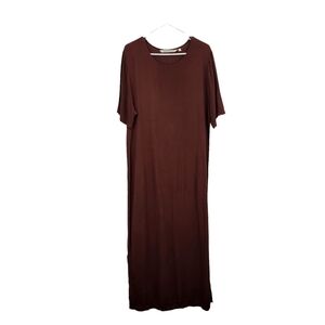 Christy Allen Women's 100% Rayon Relaxed Fit Midi Dress - L